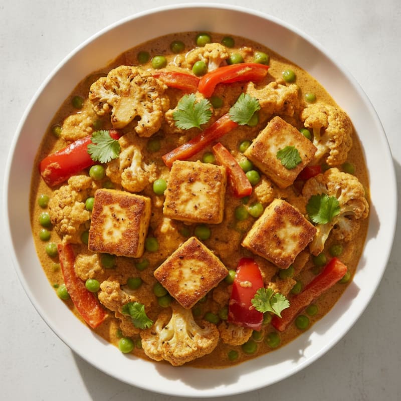 Paneer and Roasted Vegetable Curry