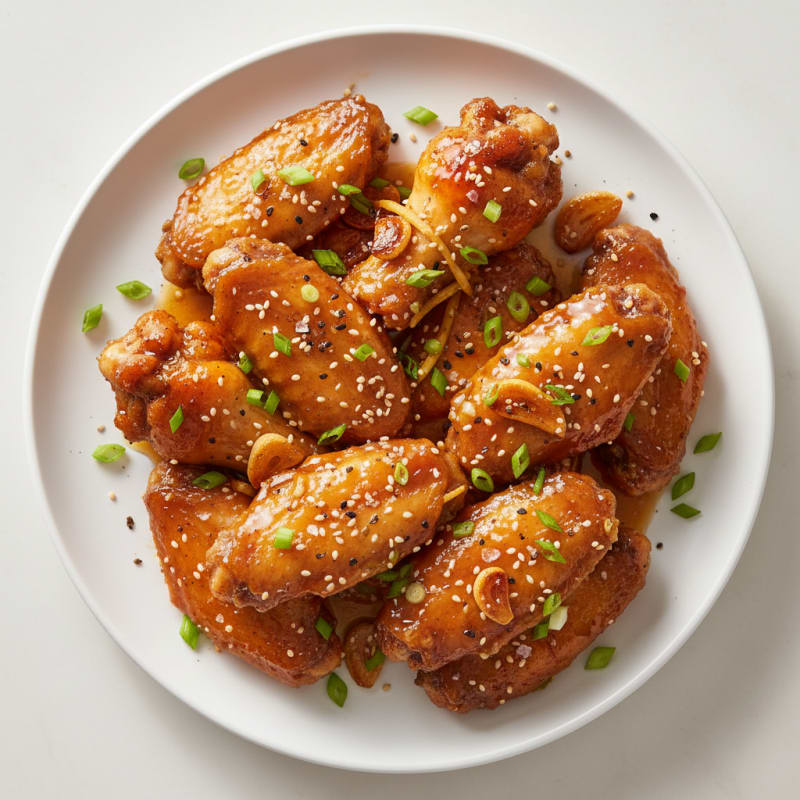 Crispy Honey-Garlic Chicken Wings