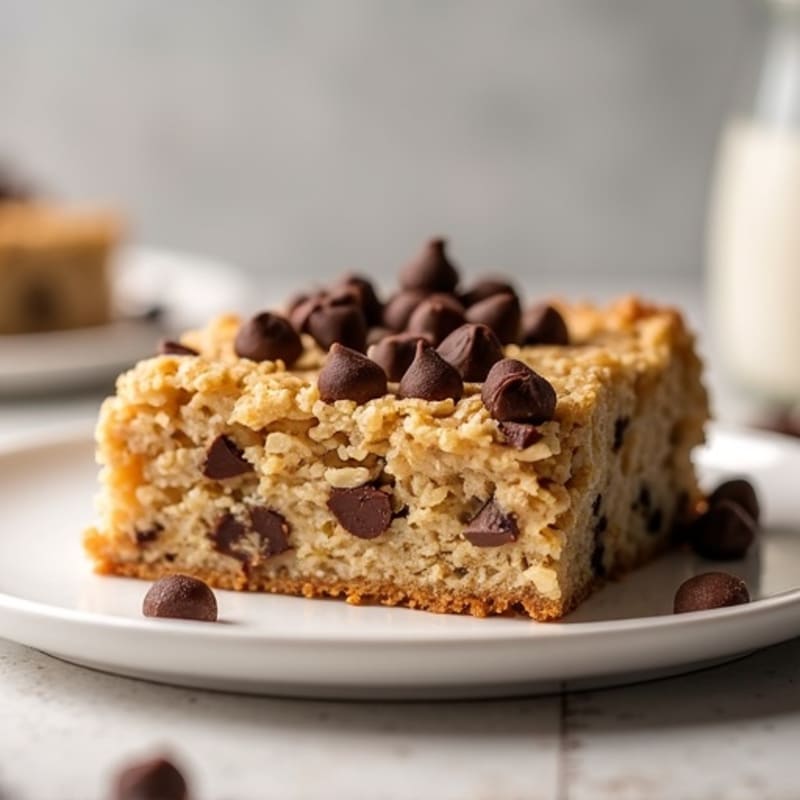 Chewy Chocolate Chip Protein Baked Oatmeal