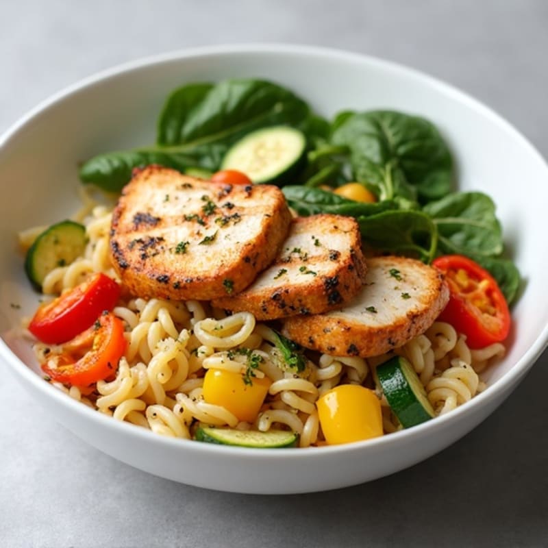 Grilled Chicken and Veggie Pasta Bowl