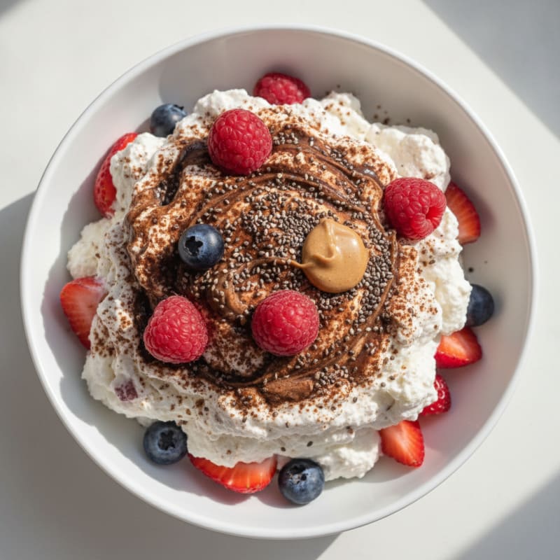 Silky Greek Yogurt Protein Mousse with Berries