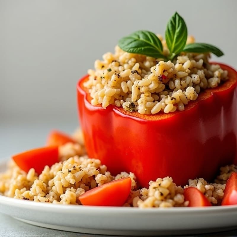 Hearty Stuffed Bell Peppers with Lean Ground Turkey and Brown Rice