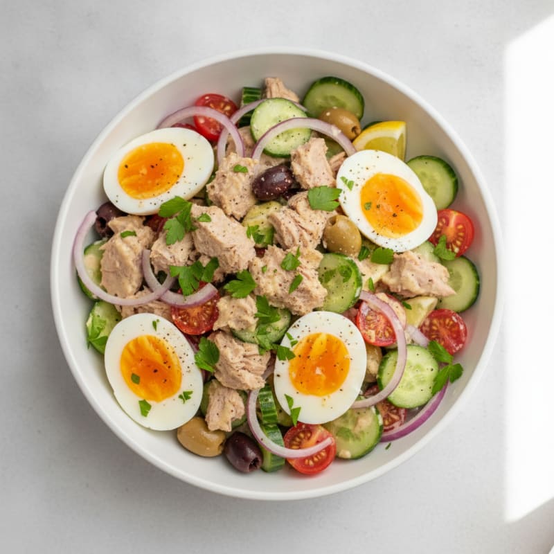 Mediterranean Tuna and Egg Salad