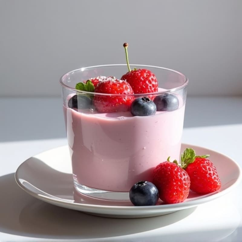 Greek Yogurt Protein Mousse with Mixed Berries
