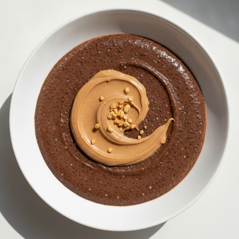 Silky Chocolate Protein Pudding with Chia Seeds