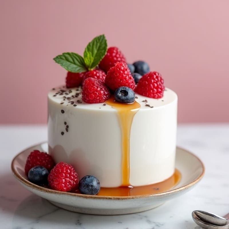 Creamy Greek Yogurt Protein Mousse with Mixed Berries