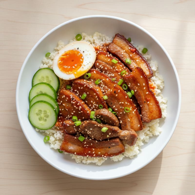 Spicy Gochujang Pork Belly Bowl