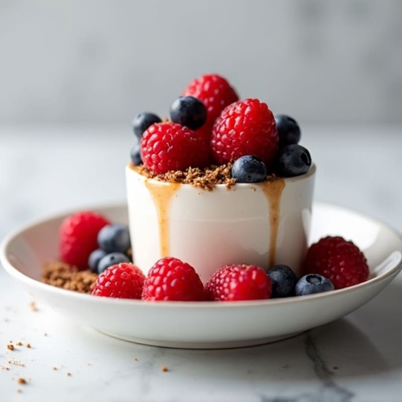 Greek Yogurt Protein Parfait with Mixed Berries