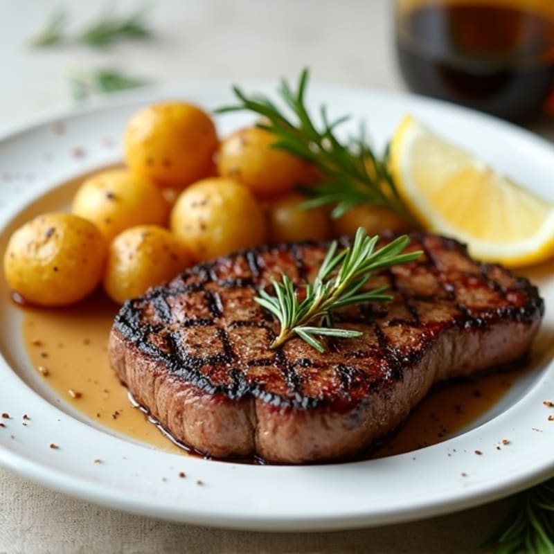 Pan-Seared Steak with Garlic Butter Roasted Potatoes