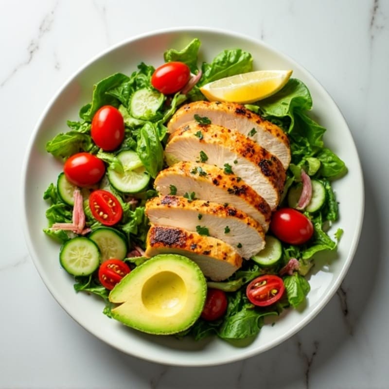 Fresh Lemon Herb Chicken Salad with Crunchy Vegetables