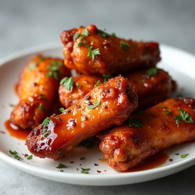 Crispy Spicy BBQ Roasted Chicken Wings