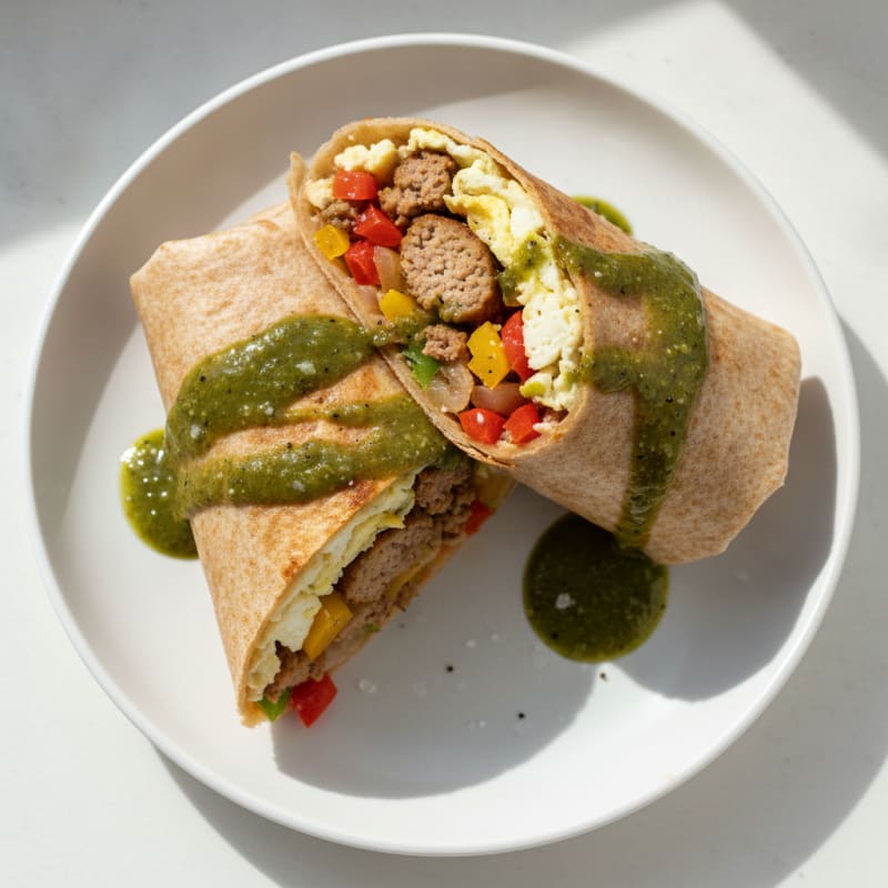 Ultimate Hearty Sausage and Egg Breakfast Burrito