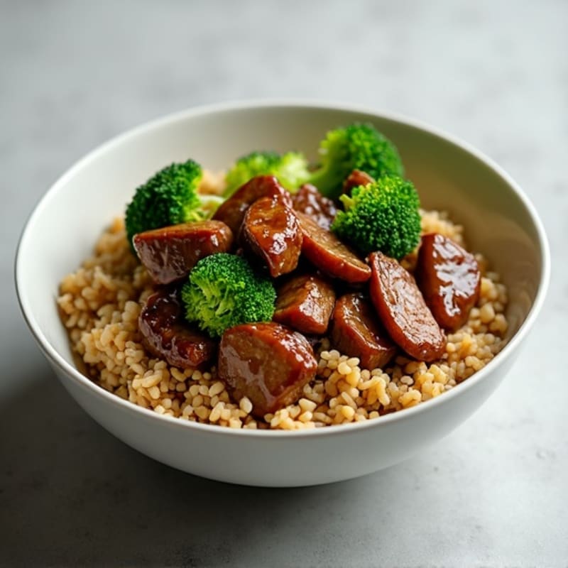 Ginger-Garlic Beef and Broccoli Rice Bowl