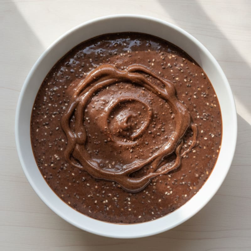 Silky Chocolate Protein Pudding with Chia Seeds