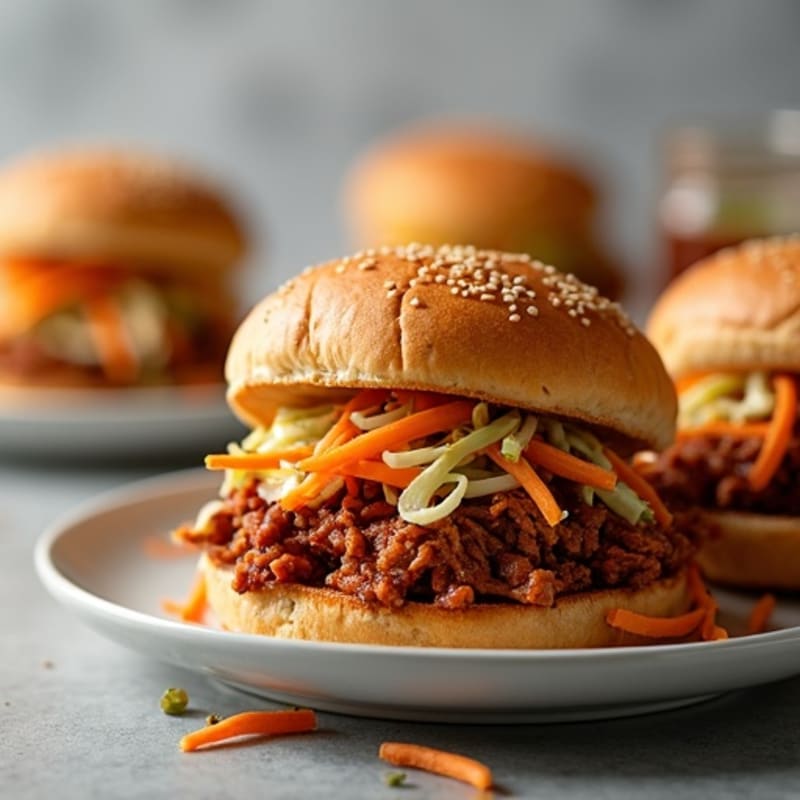 Tender BBQ Pulled Pork Sandwiches with Crunchy Slaw