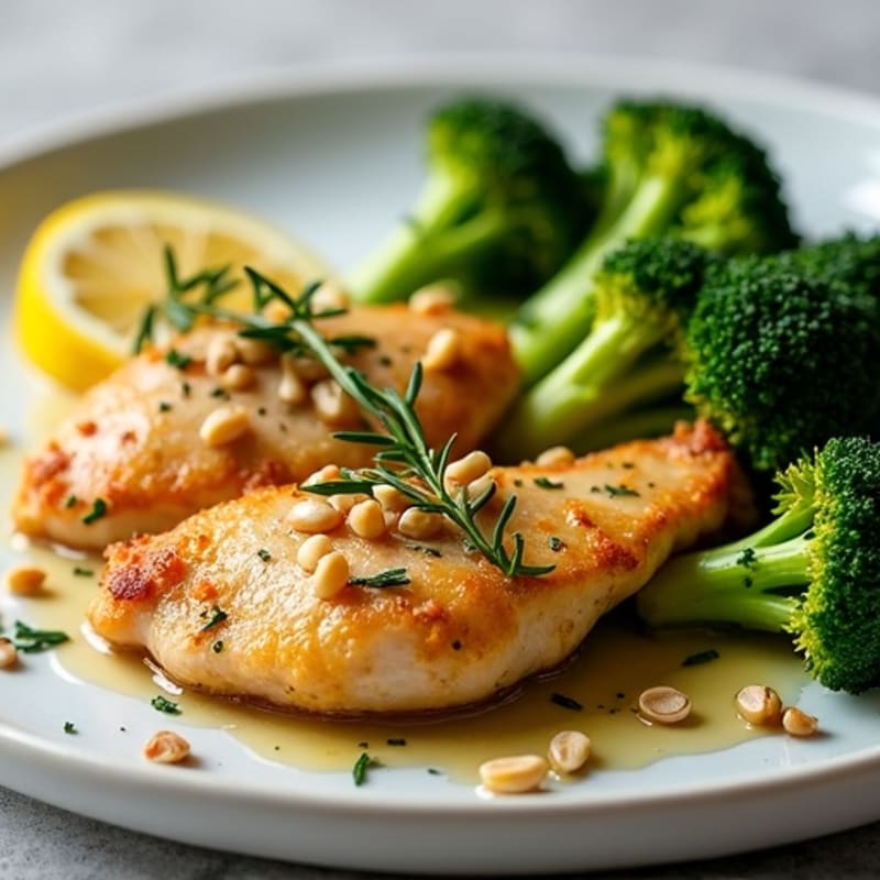 Crispy Lemon-Herb Chicken with Roasted Broccoli