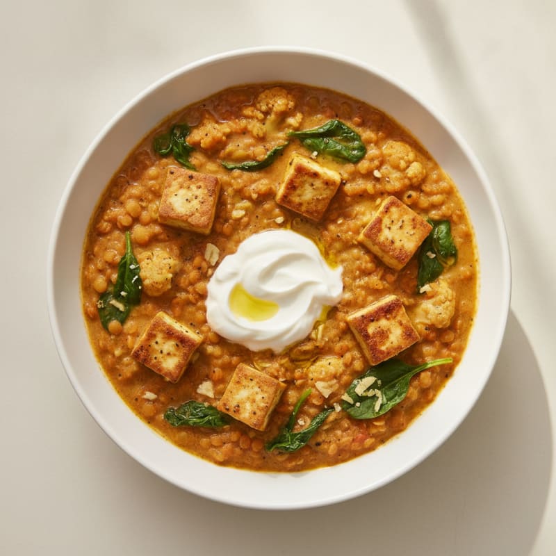 Lentil and Vegetable Curry Bowl