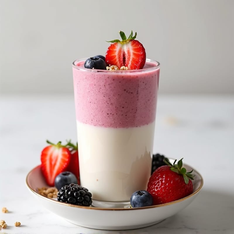 Cottage Cheese Protein Smoothie with Berries and Chia