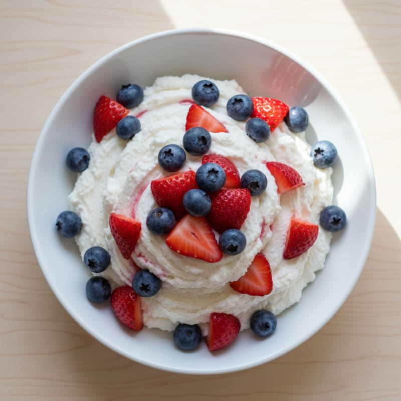 Greek Yogurt Protein Mousse with Fresh Berries