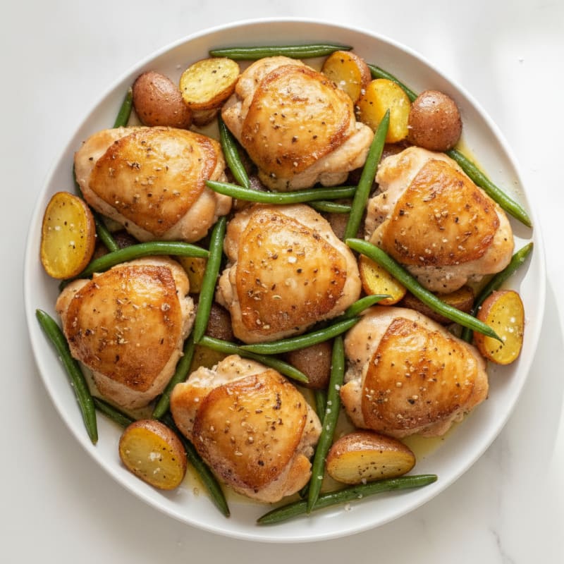Sheet Pan Chicken Thighs with Roasted Vegetables