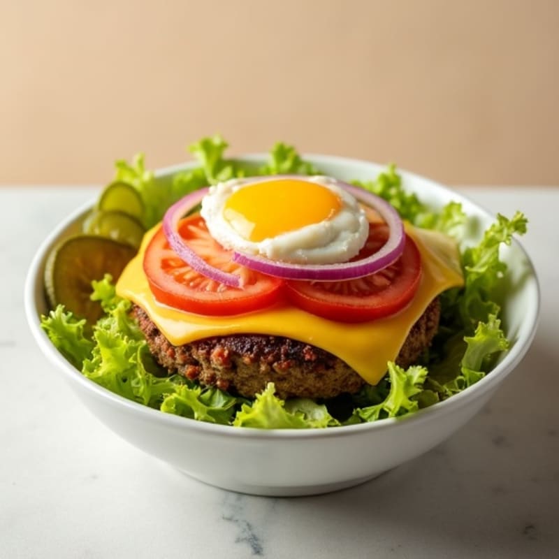 Protein-Packed Lean Ground Beef Big Mac Bowl