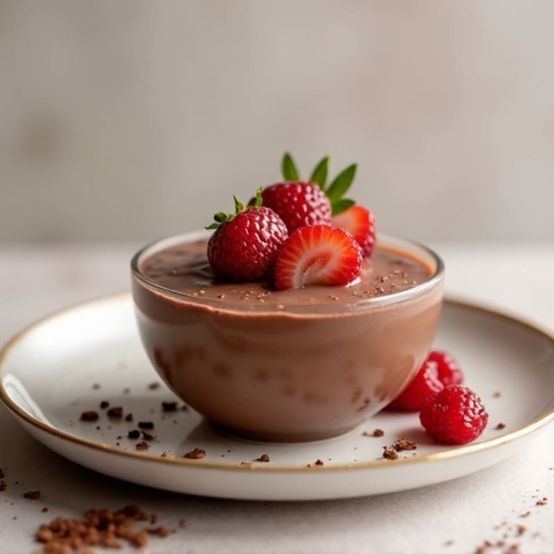 Silky Chocolate Protein Pudding with Greek Yogurt