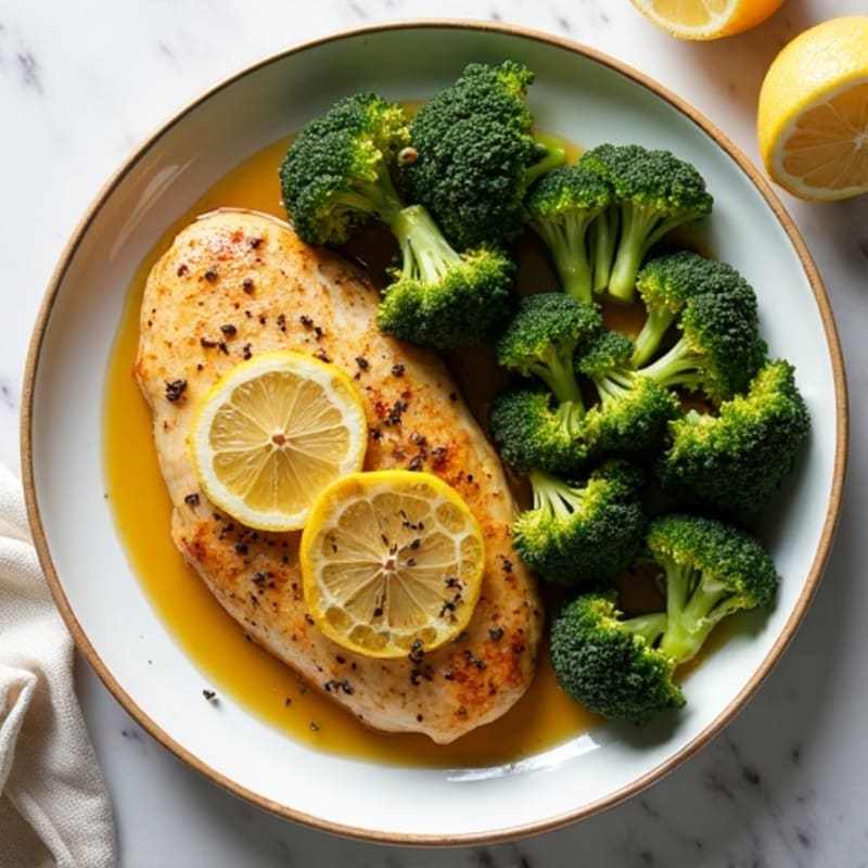 Sheet Pan Lemon Garlic Chicken with Crispy Roasted Broccoli