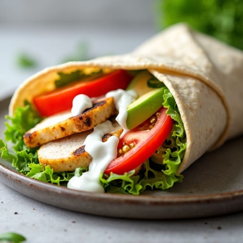 Grilled Chicken and Fresh Vegetable Wrap