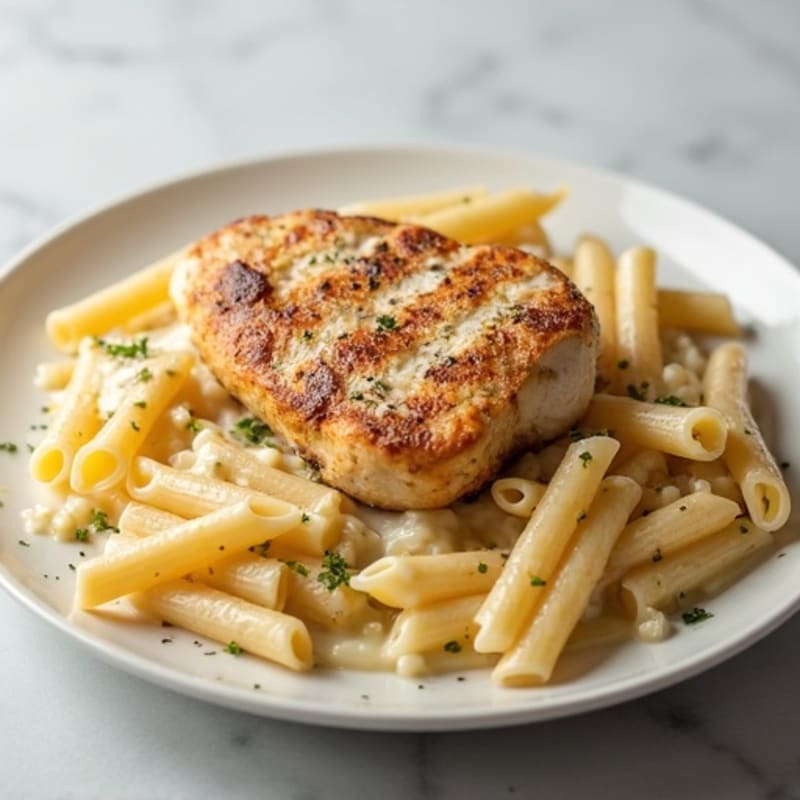 Creamy Cauliflower Alfredo Chicken Pasta