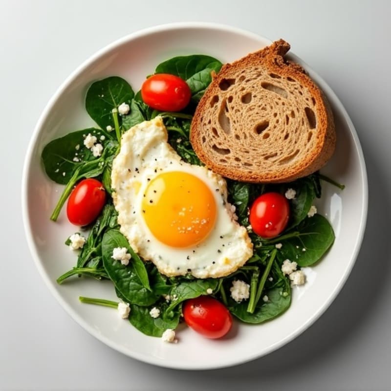 Egg White Scramble with Spinach and Feta