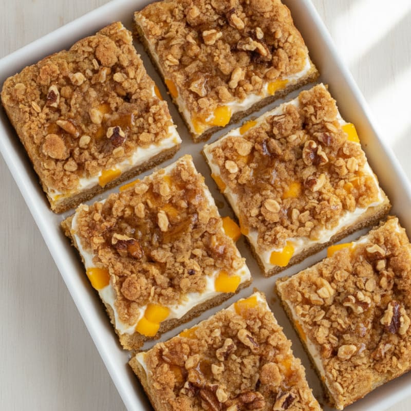 Baked Mango Yogurt Crumble Bars