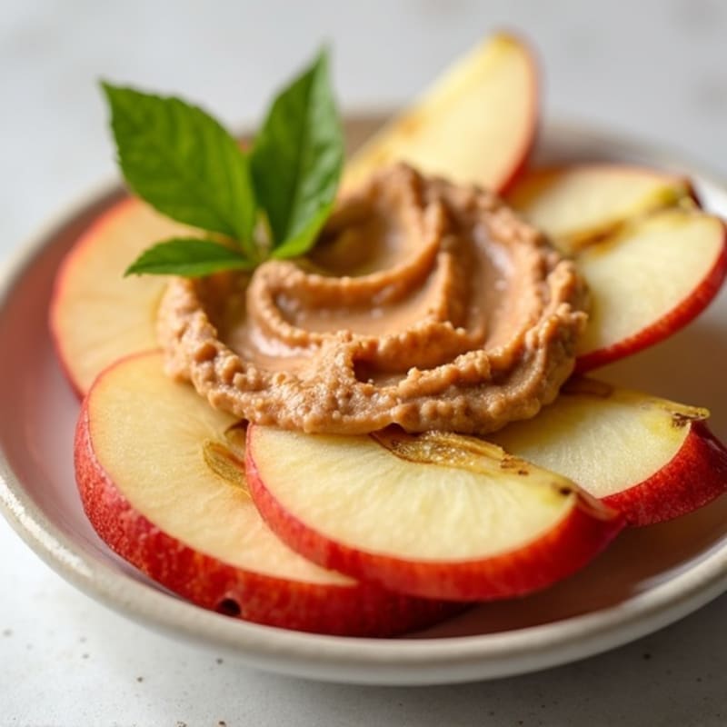 Crunchy Apple Slices with Protein Almond Butter Dip