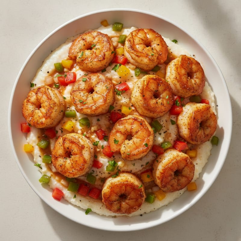 Cajun Shrimp and Creamy Grits