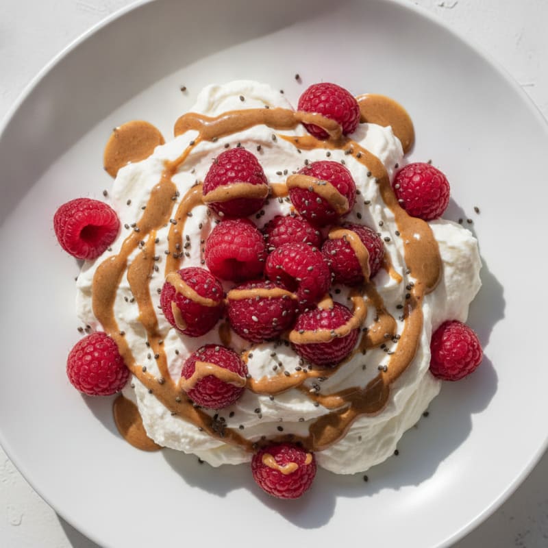 Greek Yogurt Protein Mousse with Berries