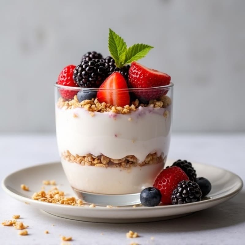 Creamy Greek Yogurt Protein Parfait with Mixed Berries