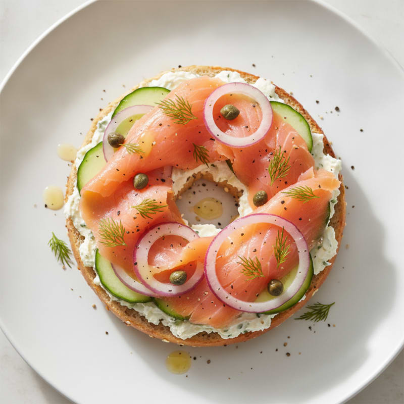 Smoked Salmon Everything Bagel