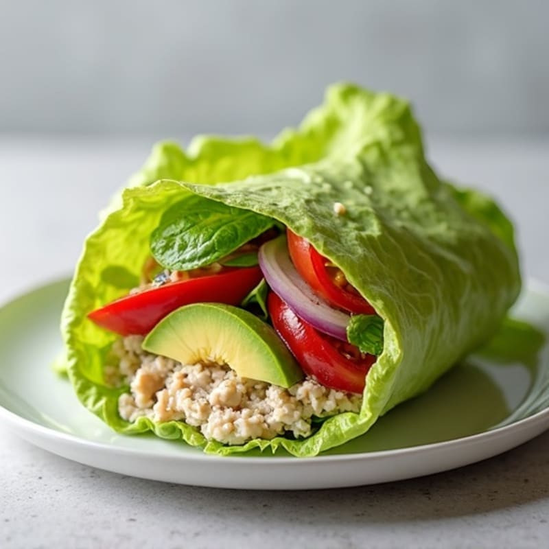 Creamy Avocado Turkey Lettuce Wrap