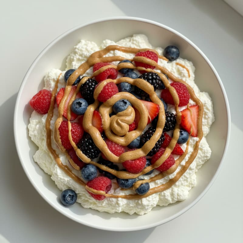 Silky Greek Yogurt Protein Mousse with Berries
