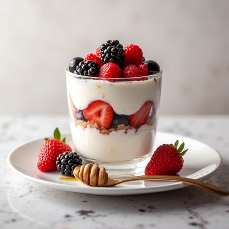 Creamy Greek Yogurt Protein Parfait with Almonds