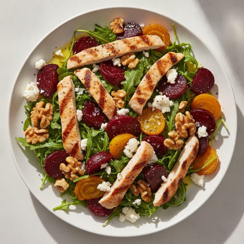 Roasted Beets with Feta and Walnuts