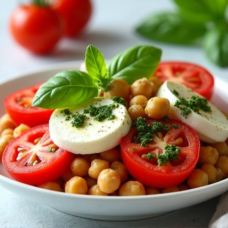 Fresh Tomato and Creamy Mozzarella Salad with Bright Basil Pesto