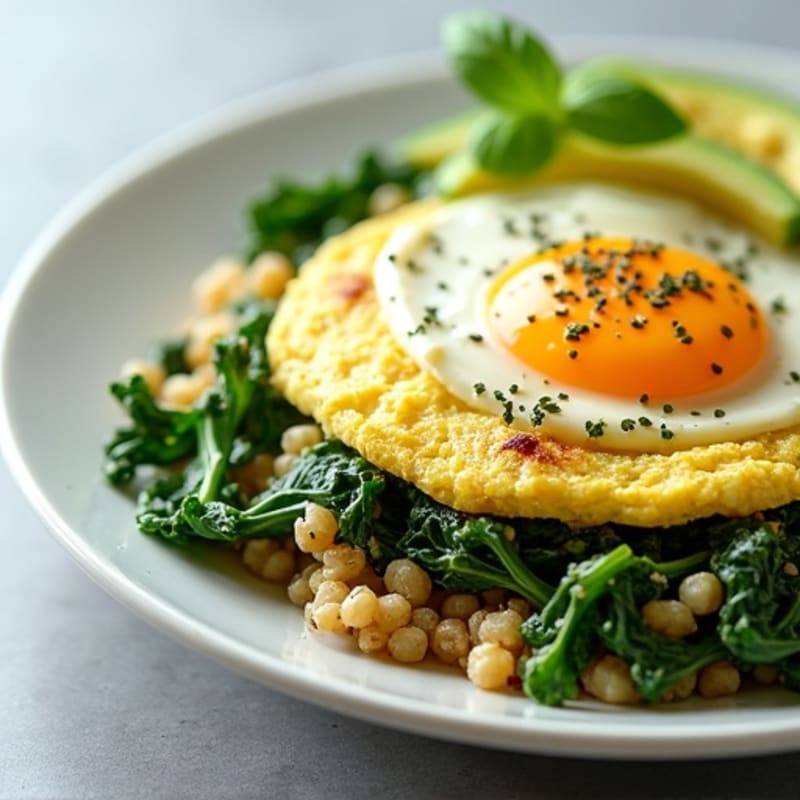 Egg White Scramble with Spinach and Cottage Cheese