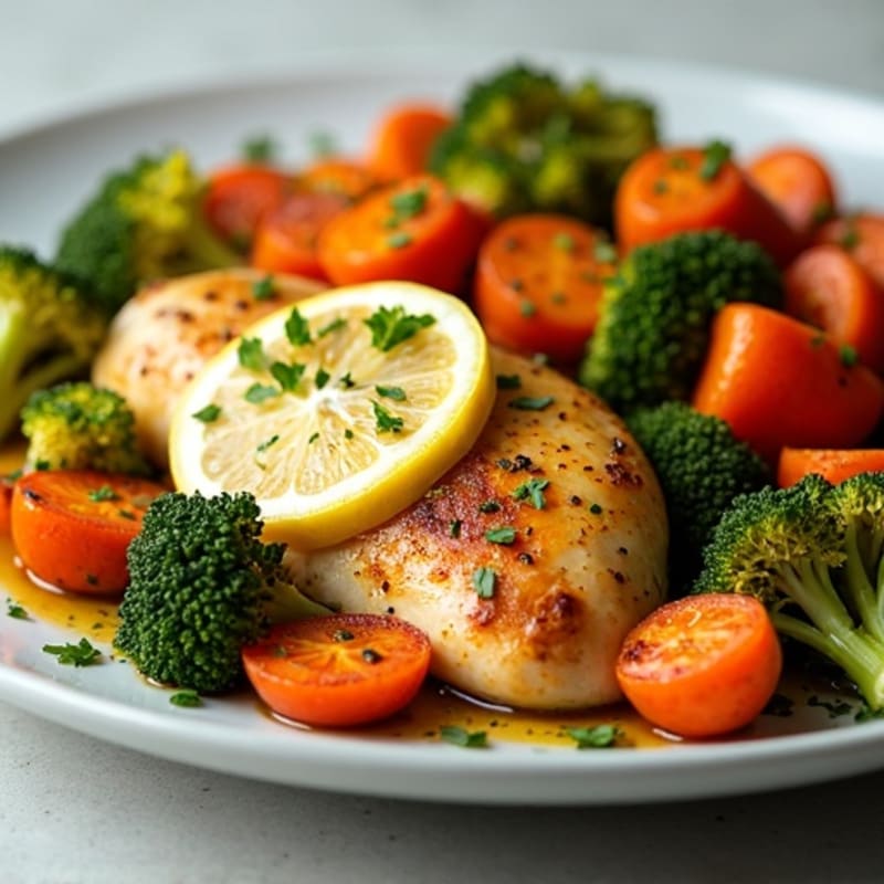 Sheet Pan Lemon Garlic Chicken with Crispy Roasted Vegetables
