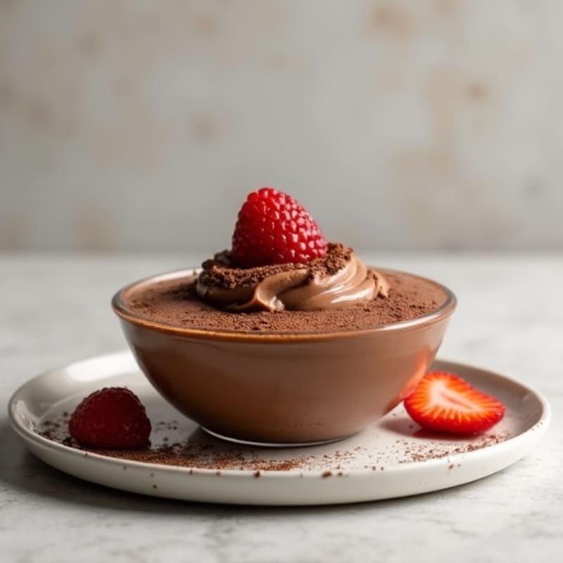 Silky Chocolate Protein Pudding with Almond Butter
