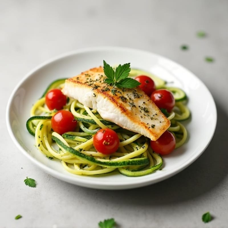 Herb-Roasted White Fish with Zucchini Noodles