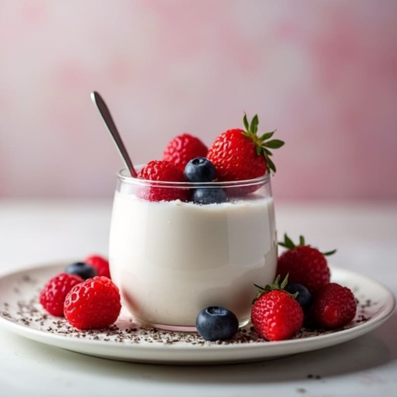 Greek Yogurt Protein Mousse with Mixed Berries