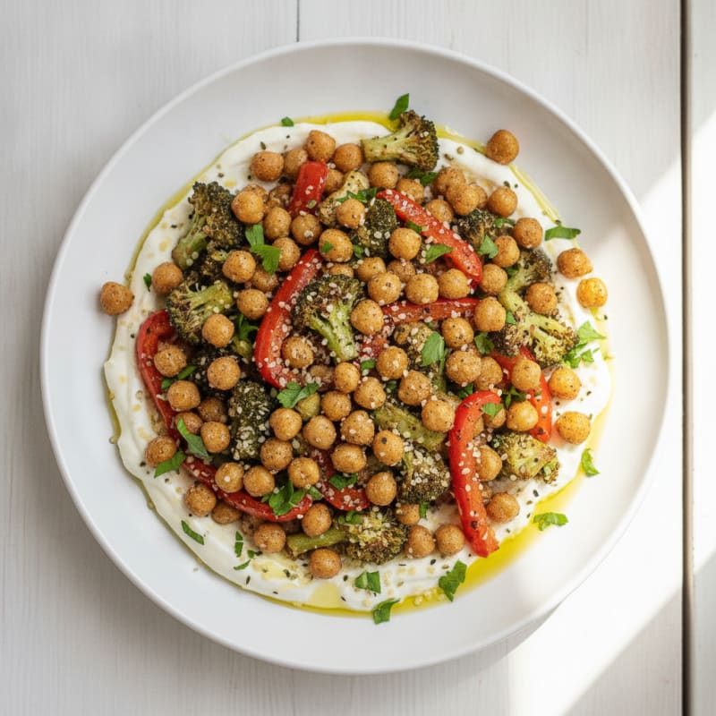 Roasted Vegetable and Chickpea Bowl