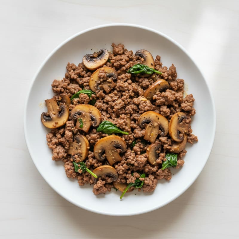 Savory Ground Beef and Mushroom Skillet