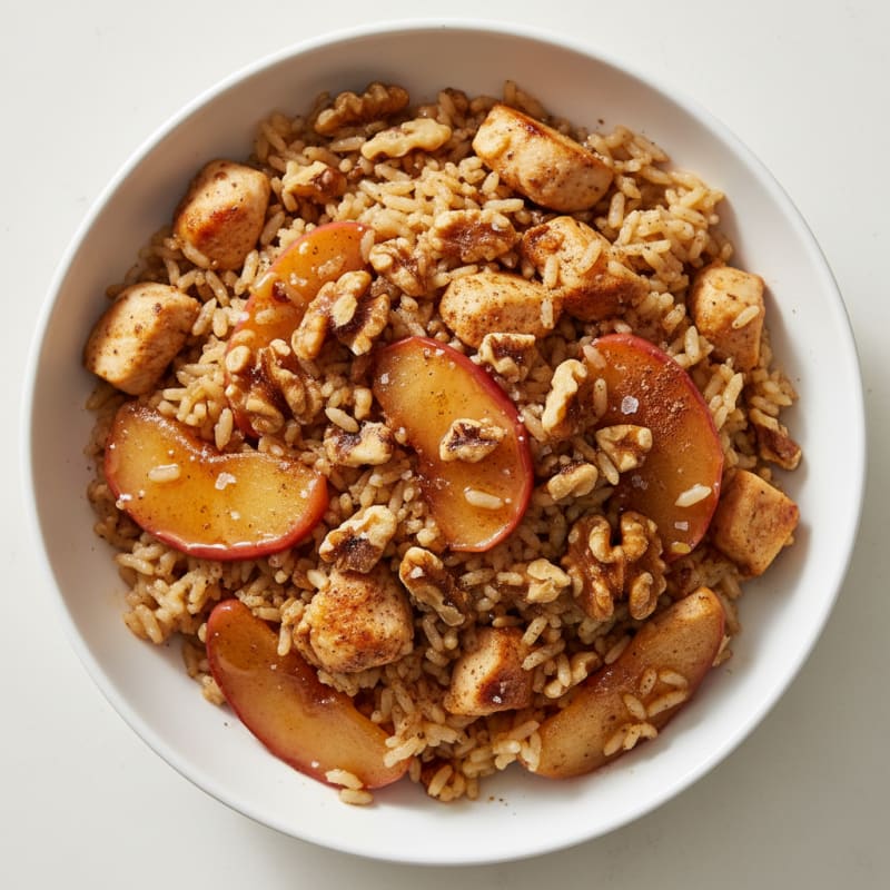 Sautéed Apple and Cinnamon Breakfast Fried Rice
