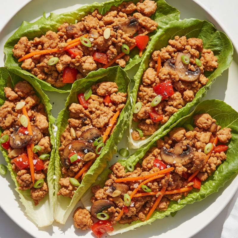 Turkey and Bell Pepper Lettuce Wraps